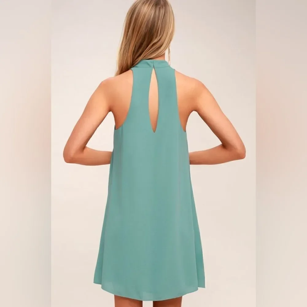 Lulu’s Groove Thing Sage Green Swing Dress NWT - Picture 6 of 9